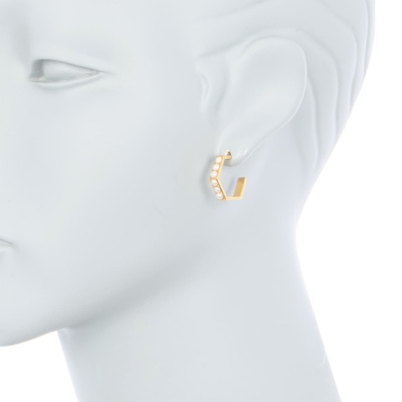 ALEX AND ANI SWAROVSKI PEARL HONEYCOMB EARRINGS - Picture 3 of 6